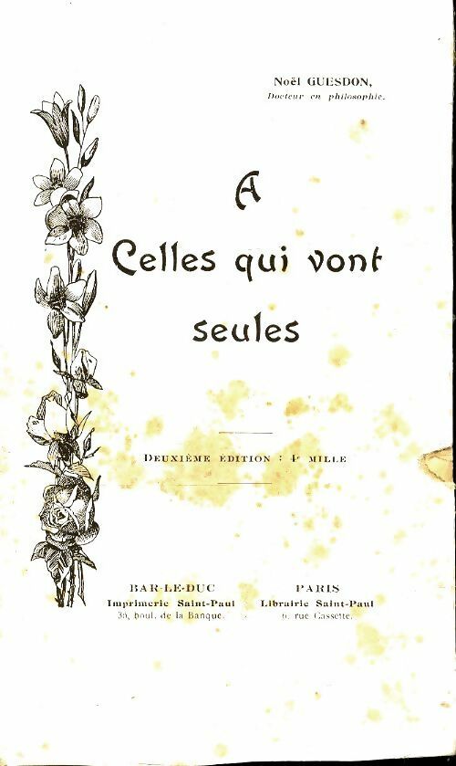 Livrenpoche : A celle qui vont seules - Noel Guesdon - Livre