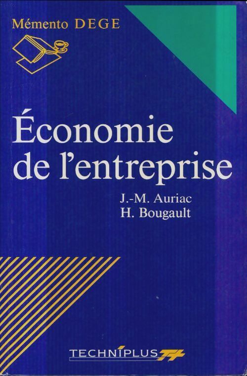 Livrenpoche : Economie de l'entreprise - Jean-Marc Auriac - Livre