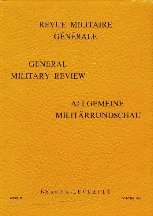Livrenpoche : Revue militaire générale n°1961-8 - Collectif - Livre