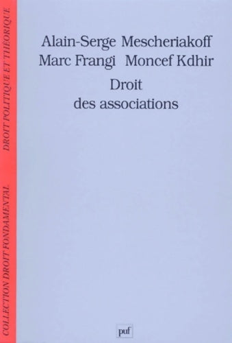 Livrenpoche : Droit des associations - Alain-Serge Mescheriakoff - Livre