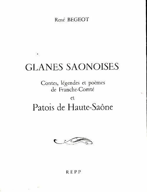 Livrenpoche : Glanes saonoises - René Begeot - Livre