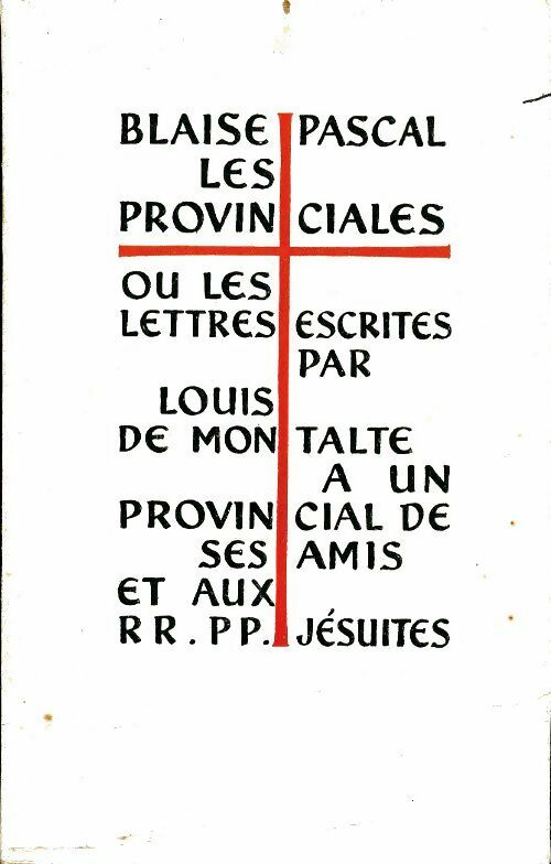 Livrenpoche : Les provinciales Tome I - Blaise Pascal - Livre