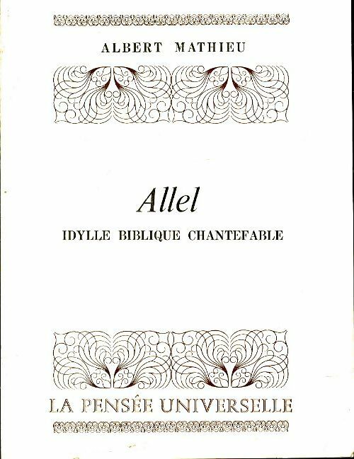 Livrenpoche : Allel : Chantefable - Albert Mathieu - Livre