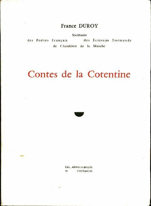 Livrenpoche : Contes de la Cotentine - France Duroy - Livre