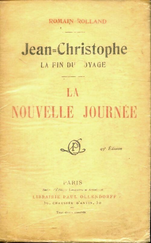 Livrenpoche : Jean-Christophe Tome X : La nouvelle journée - Romain Rolland - Livre