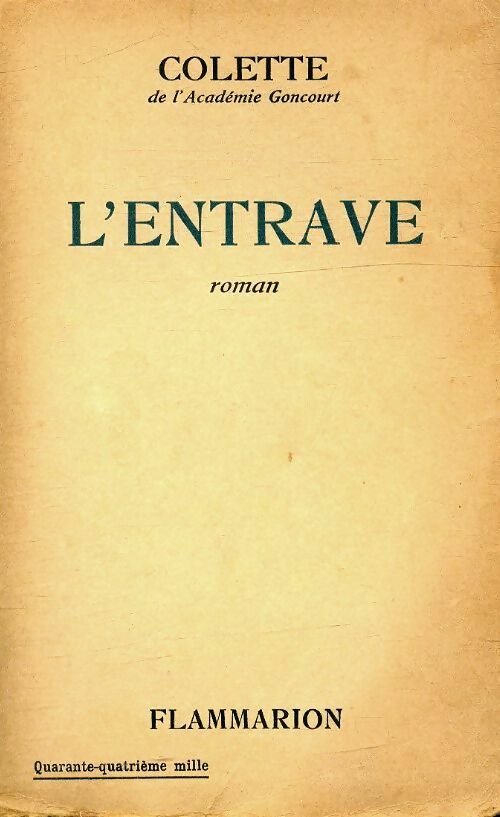 L'entrave - Colette - Livre
