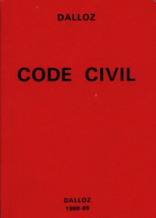 Livrenpoche : Code civil 1988-89 - Collectif - Livre