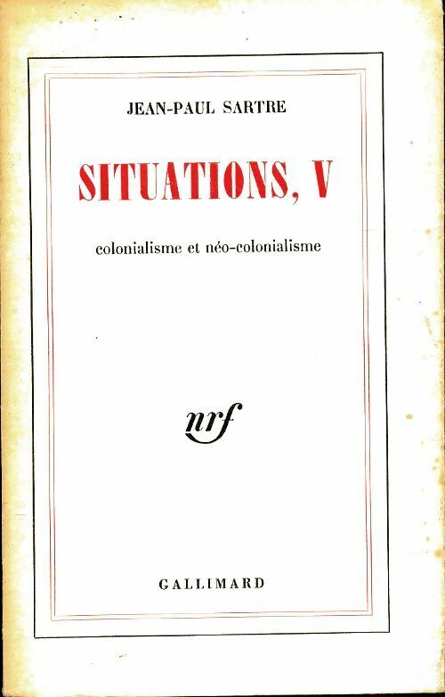 Livrenpoche : Situations Tome V - Jean-Paul Sartre - Livre
