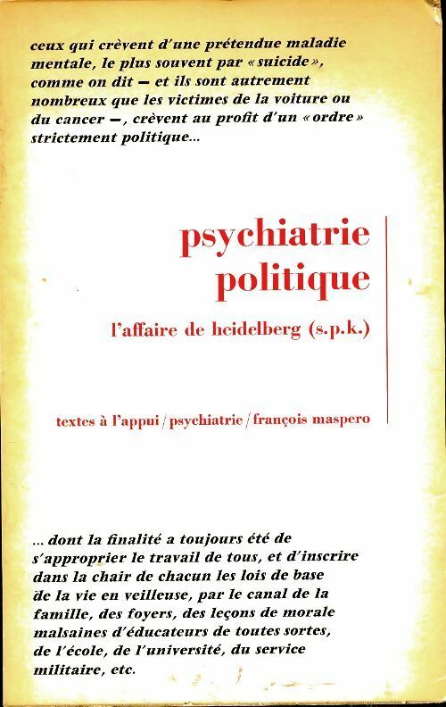Livrenpoche : Psychiatrie politique - Collectif - Livre