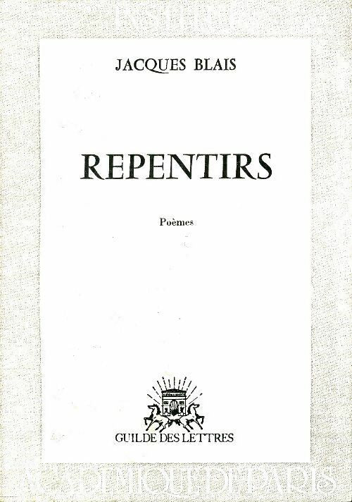 Livrenpoche : Repentirs - Jacques Blais - Livre