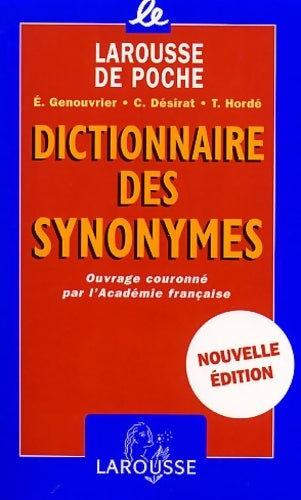 Livrenpoche : Dictionnaire des synonymes - Emile Genouvrier - Livre