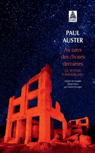 Livrenpoche : Au pays des choses dernières ( Le voyage d'Anna Blume ) - Paul Auster - Livre