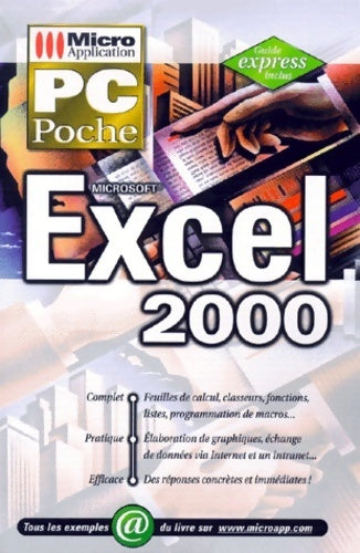 Excel 2000 Poche - Inconnu -  Micro application poches divers - Livre