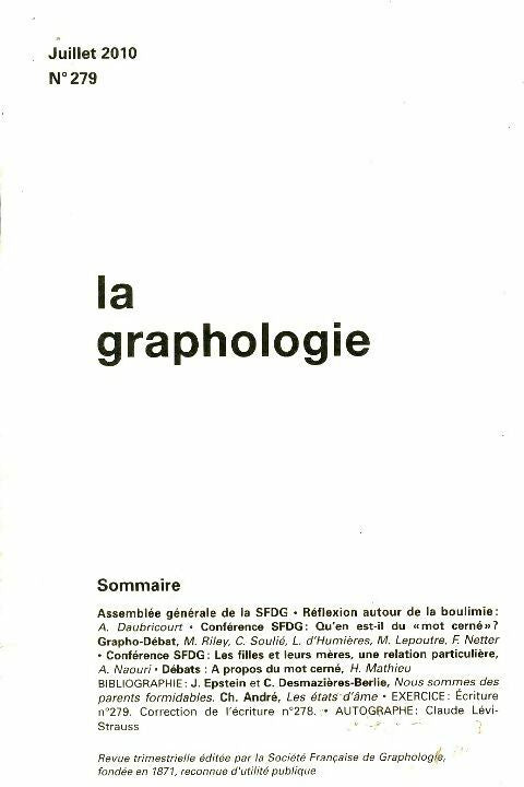 Livrenpoche : La graphologie n°279 - Collectif - Livre