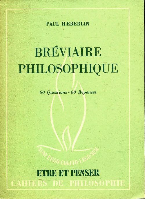 Livrenpoche : Bréviaire philosophique - Paul Haeberlin - Livre