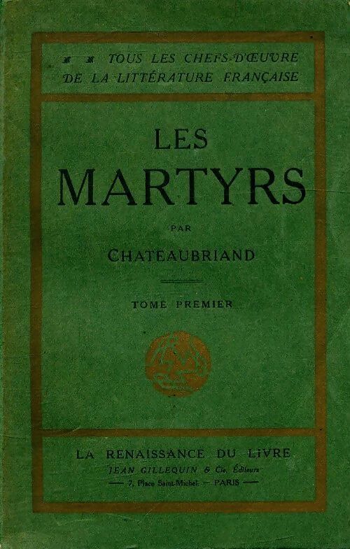 Livrenpoche : Les martyrs Tome I - François René Chateaubriand - Livre