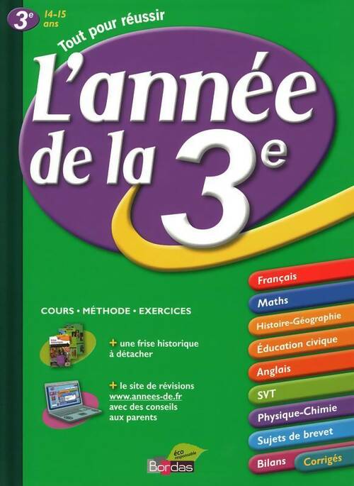 Livrenpoche : L'année de la 3e - L'Année De Bordas - Livre
