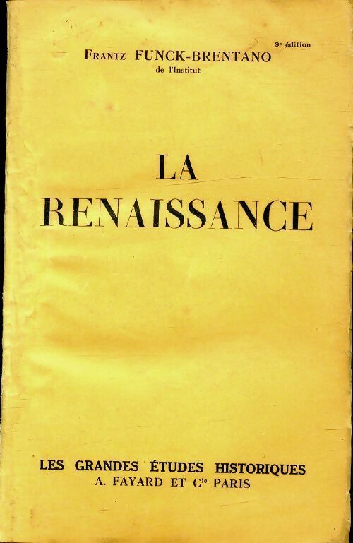 Livrenpoche : Le renaissance - Frantz Funck-Brentano - Livre
