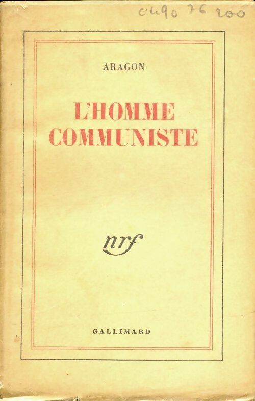 Livrenpoche : L'homme communiste - Louis Aragon - Livre