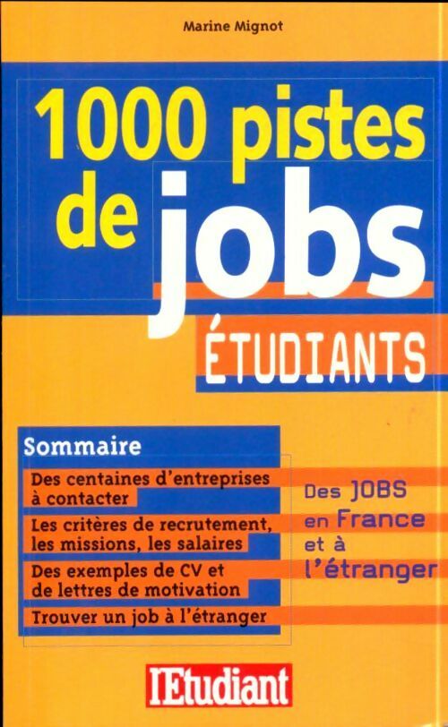 Livrenpoche : 1000 pistes de jobs étudiants - Marine Mignot - Livre