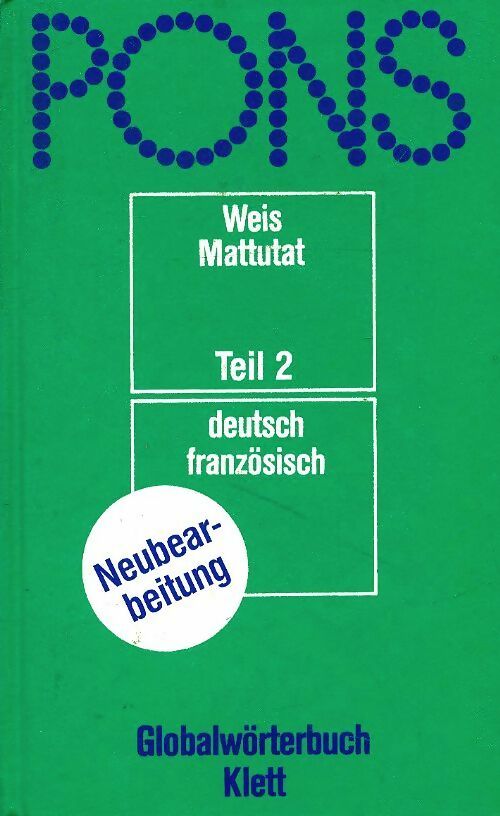 Livrenpoche : Pons-globalwörterbuch teil II - Collectif - Livre