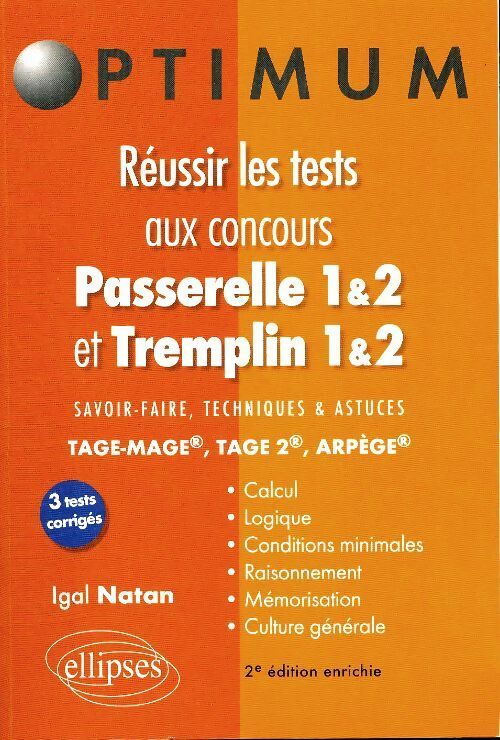 Livrenpoche : Réussir les tests aux concours Passrellle 1&2 et Tremplin 1&2 - Igal Natan - Livre