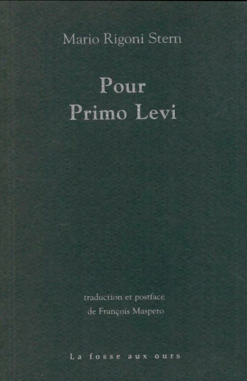 Livrenpoche : Pour Primo Levi - Mario Rigoni Stern - Livre