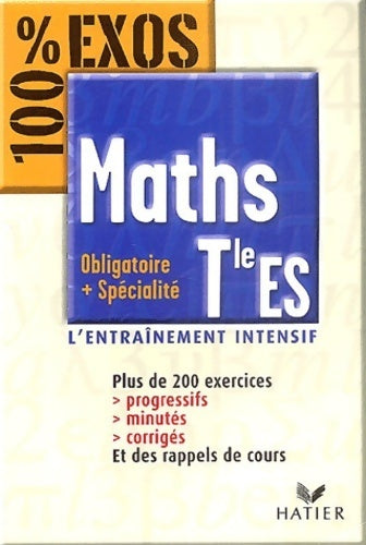Livrenpoche : Maths Terminale ES - enseignement obligatoire et spécialité - Collectif - Livre
