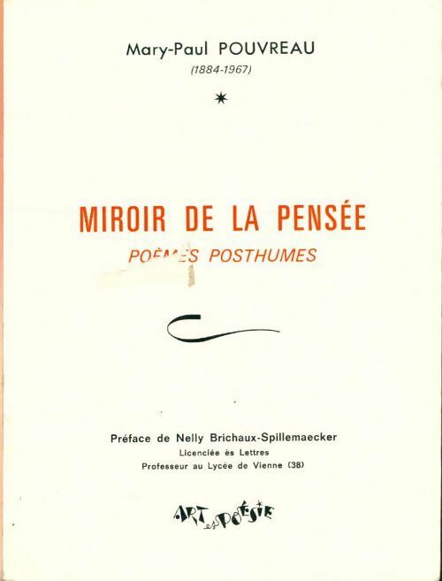 Livrenpoche : Miroir de la pensée - Mary-Paul Pouvreau - Livre
