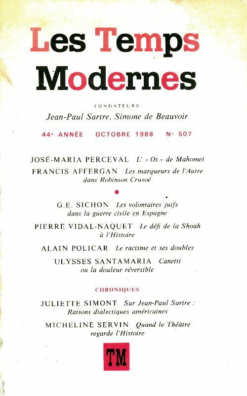 Livrenpoche : Les temps modernes n°507 - Collectif - Livre