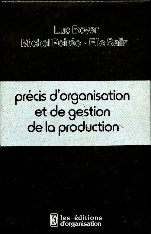 Livrenpoche : Précis d'organisation et de gestion de production - Luc Boyer - Livre