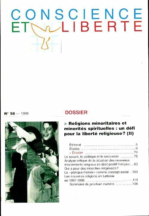 Livrenpoche : Conscience et liberté n°58 - Collectif - Livre