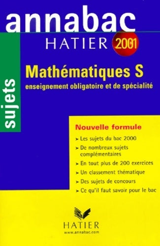 Mathématiques Terminale S : Enseignement de spécialité, sujets - René Merckhoffer -  Annabac - Livre