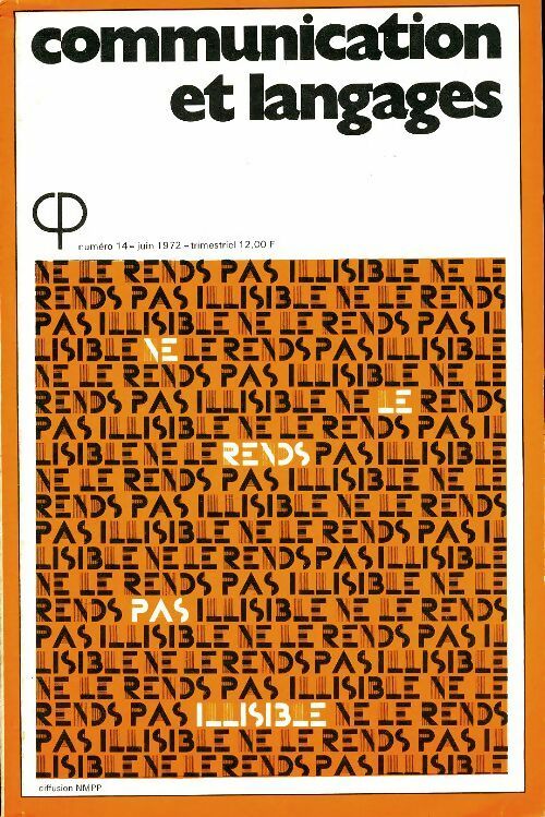 Livrenpoche : Communications et langages n°14 - Collectif - Livre