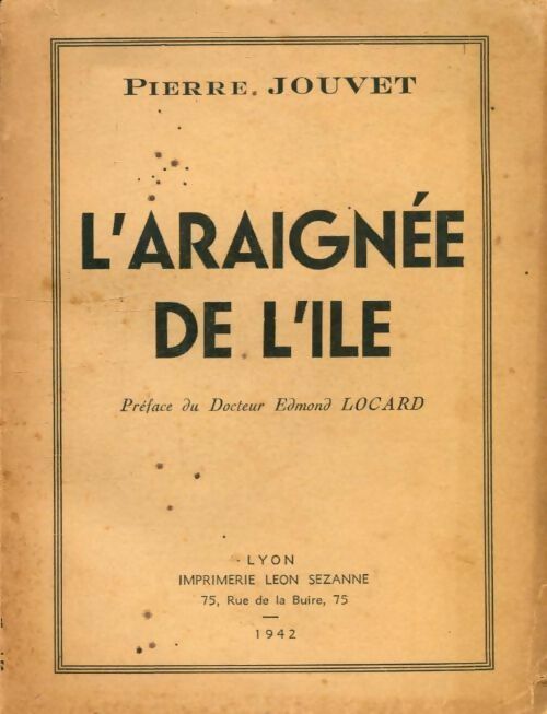 Livrenpoche : L'araignée de l?île - Pierre Jouvet - Livre