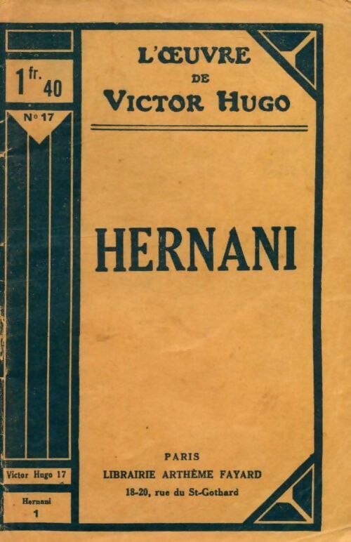 Livrenpoche : Hernani Tome I - Victor Hugo - Livre