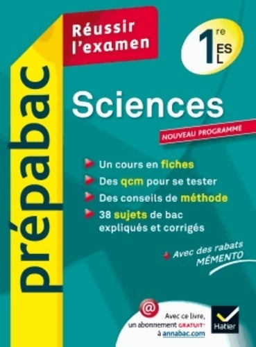 Livrenpoche : Sciences 1ère ES, L  - Isabelle Bednarek-Maitrepierre - Livre