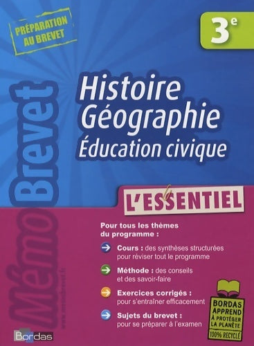 Livrenpoche : Histoire-géographie 3e préparation au brevet - Brigitte Albert - Livre