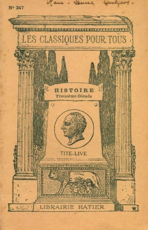 Livrenpoche : Histoire romaine 3e décade extraits - Tite-Live - Livre