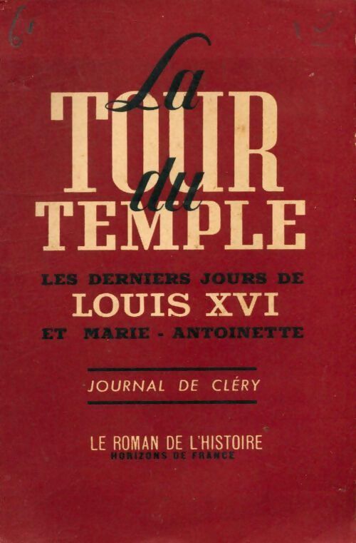 Livrenpoche : La tour du temple - Cléry - Livre