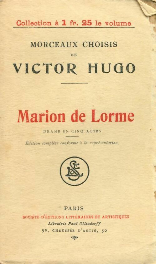 Livrenpoche : Marion de Lorme - Victor Hugo - Livre