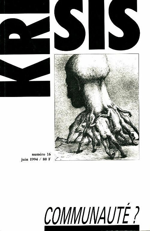 Livrenpoche : Krisis n°16 : Communauté ? - Collectif - Livre