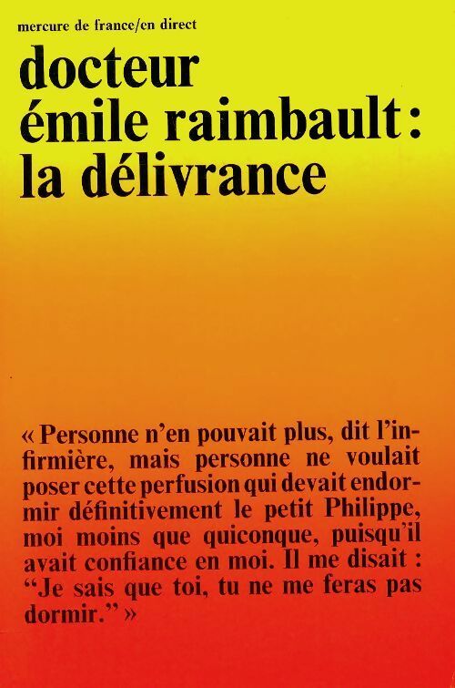 Livrenpoche : La délivrance - Émile Raimbault - Livre