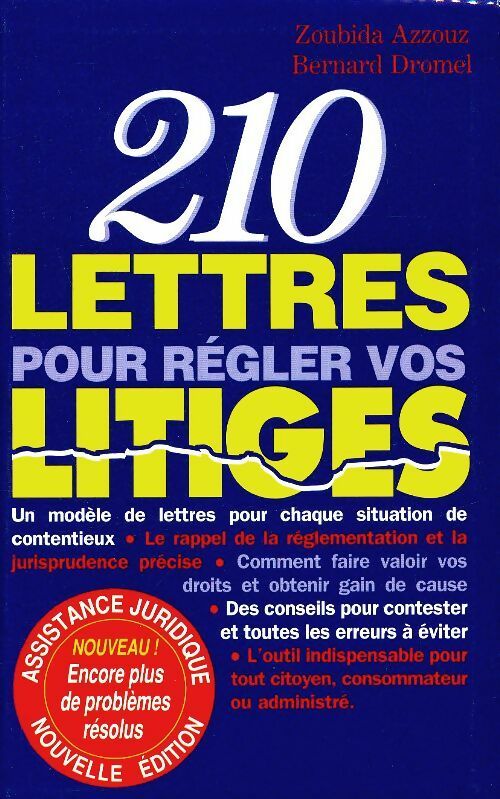 Livrenpoche : 210 lettres pour régler vos litiges - Zoubida Azzouz - Livre