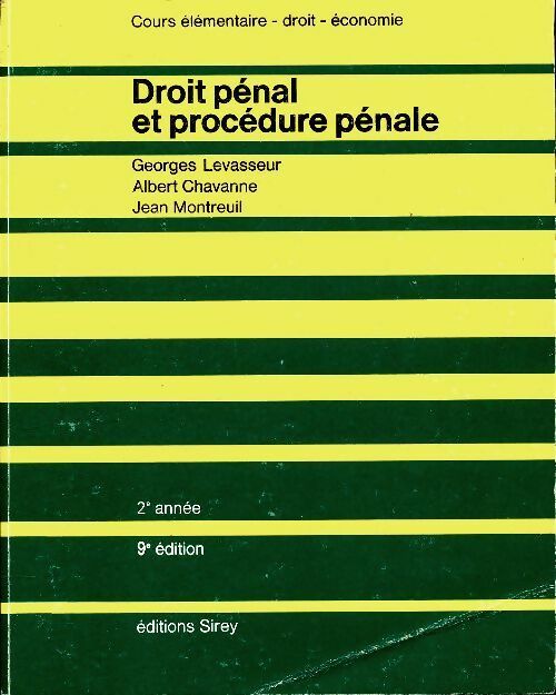 Livrenpoche : Droit pénal et procédure pénale 2e année - G. Levasseur - Livre