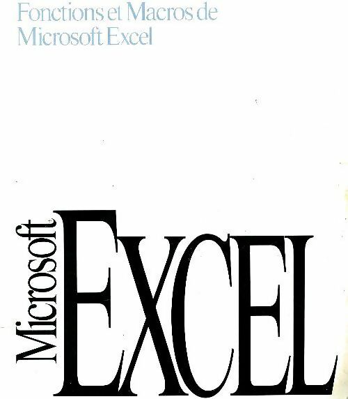 Livrenpoche : Fonctions et macros de Microsoft Excel - Collectif - Livre