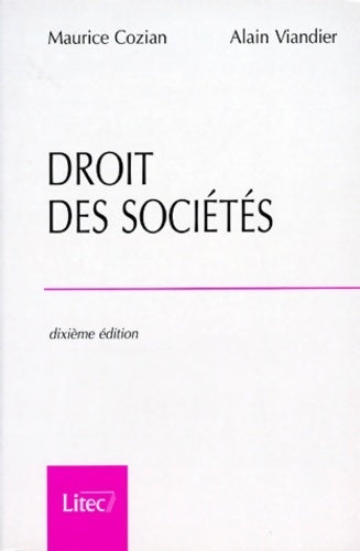 Livrenpoche : Droit des sociétés - Maurice Cozian - Livre
