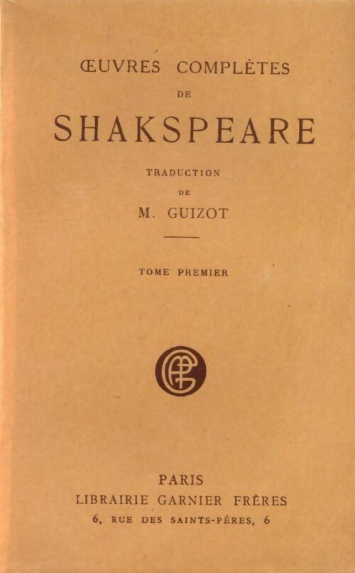 Livrenpoche : Oeuvres complètes Tome I - William Shakespeare - Livre