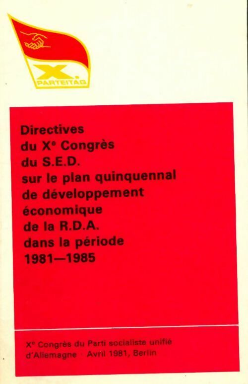 Livrenpoche : Directives du Xe congrès de S.E.D - Collectif - Livre