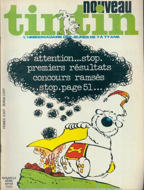 Livrenpoche : Tintin nouveau n°59 : 1ers résultats coucours Ramsès - Collectif - Livre